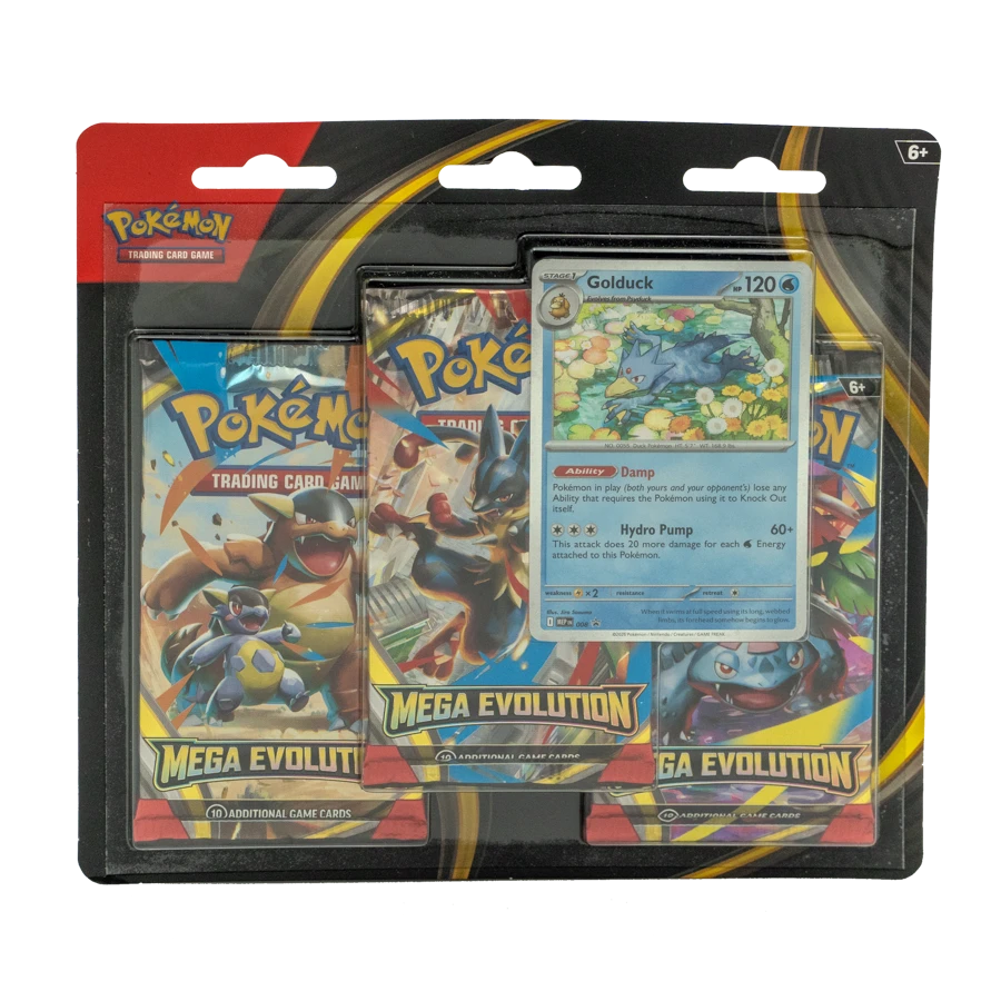Pokemon - Mega Evolution Psyduck / Golduck 3 Pack Blisters - Scarlet & Violet