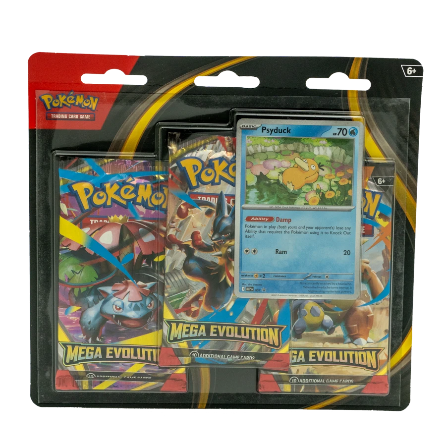 Pokemon - Mega Evolution Psyduck / Golduck 3 Pack Blisters - Scarlet & Violet - Image 2