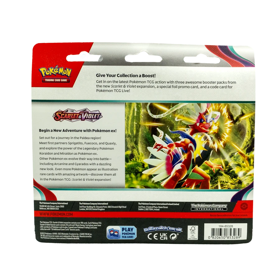 Pokemon - Scarlet & Violet Base Set 3 Pack Blister - Image 2