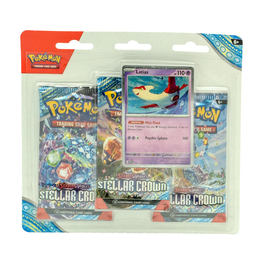 Pokemon - STELLAR CROWN 3-PACK BLISTER - Scarlet & Violet