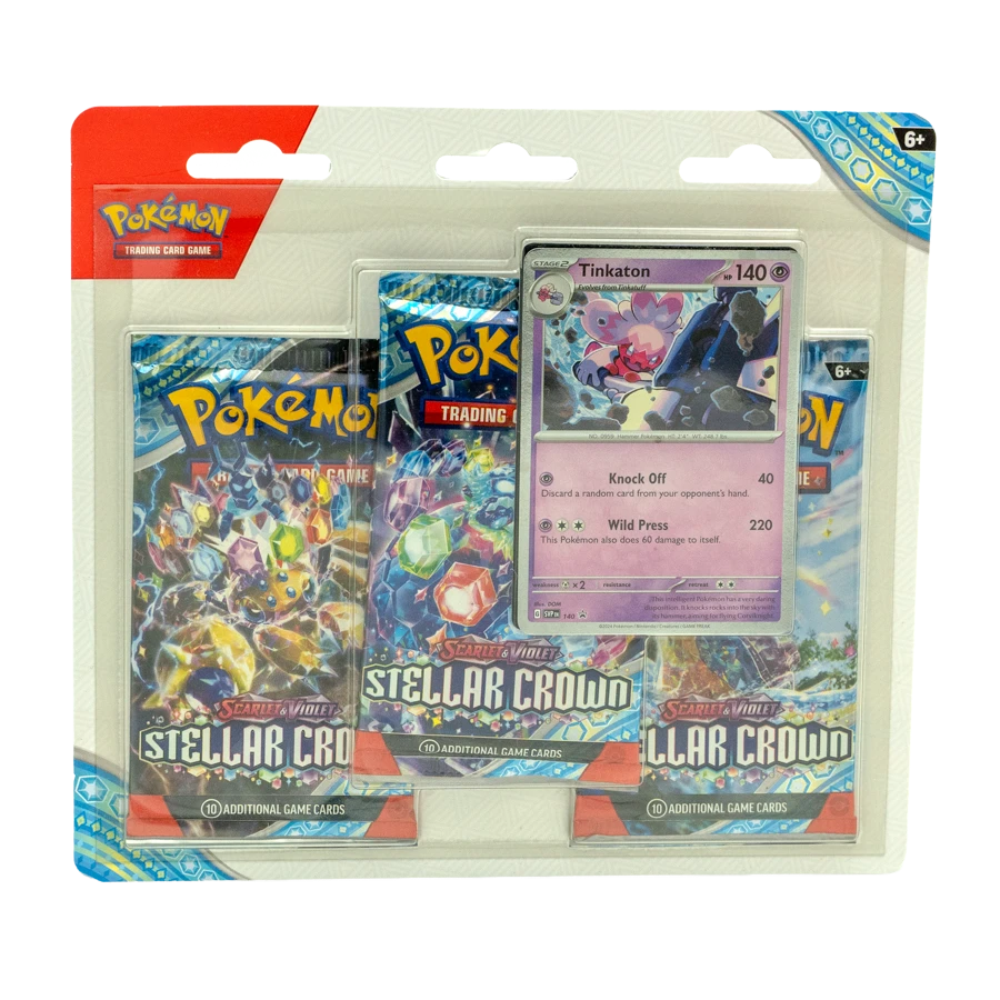 Pokemon - STELLAR CROWN 3-PACK BLISTER - Scarlet & Violet - Image 3