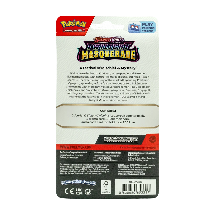Pokemon - Twilight Masquerade Checklane Blister Pack - Scarlet & Violet - Image 4