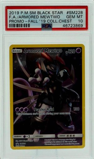 2019 PK Black Star Promo F.A/ Armored Mewtwo Promo - Fall 19 C Chest PSA 10